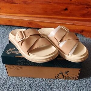 Chaco Beige Slide Sandals